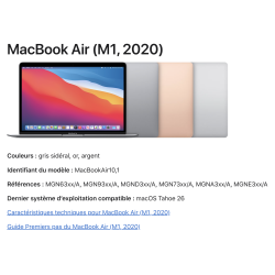 Réparation d'Écran Apple MacBook Air (M1, 2020) A2337