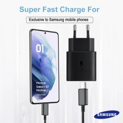 copy of Chargeur portable SAMSUNG CHARGEUR SECTEUR USB TYPE C 25W FAST CHARGE ORIGINAL SAMSUNG NOIR