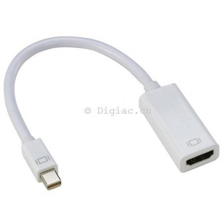 Mâle Mini DisplayPort à Femelle HDMI type A 19 broches