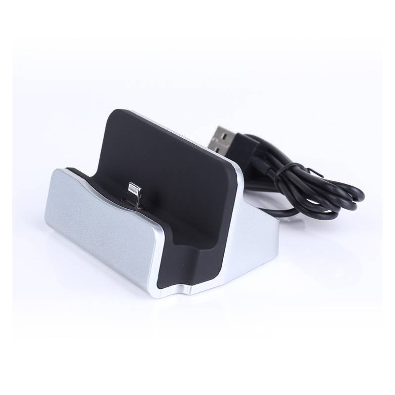 Station d’accueil iPhone 5/6/6plus/iPad mini:: DOCK gris avec cable USB lightning