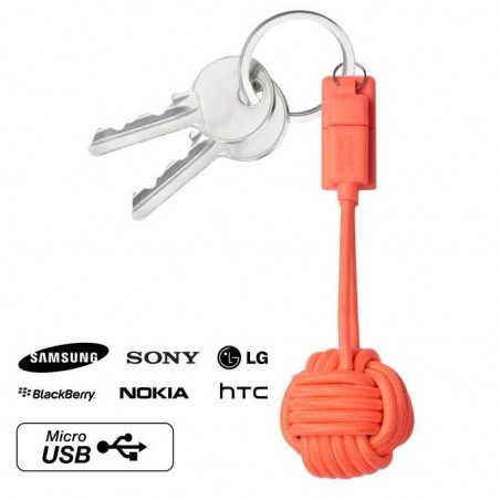 Porte-clés câble chargeur android micro USB-Marine