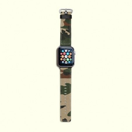 Apple Watch 38/42mm-Bracelet militaire vert avec connecteur
