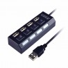 Concentrateur Hub 4-Port USB 3.0 SuperSpeed avec interrupteurs+USB cable