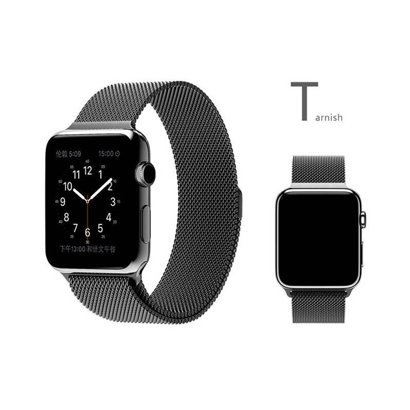 Milanese-Stil schwarz Armband for Apple-Watch-42mm