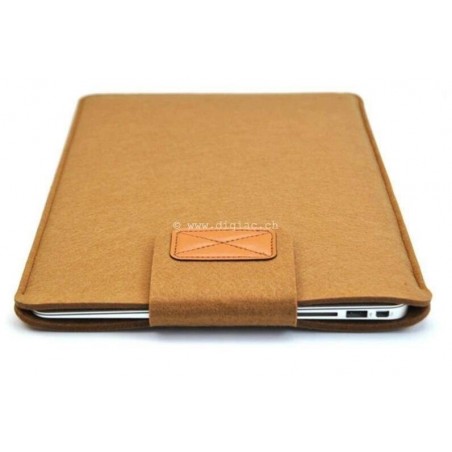 MacBook Notebook - Housse sac en laine feutre Brun