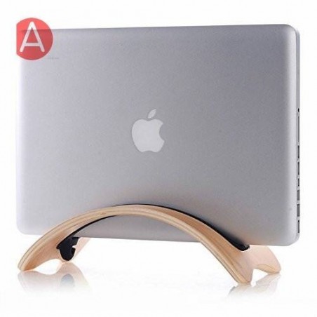 Support bois wood stand pour macbook pro /air notebook portable oeuvres d'art