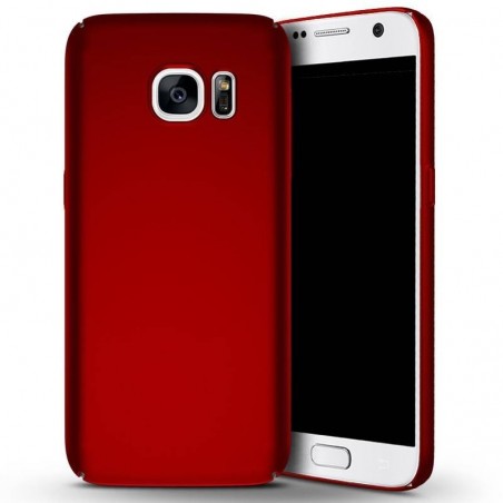 Samsung galaxy S7 - coque rigide mate rouge anti choc