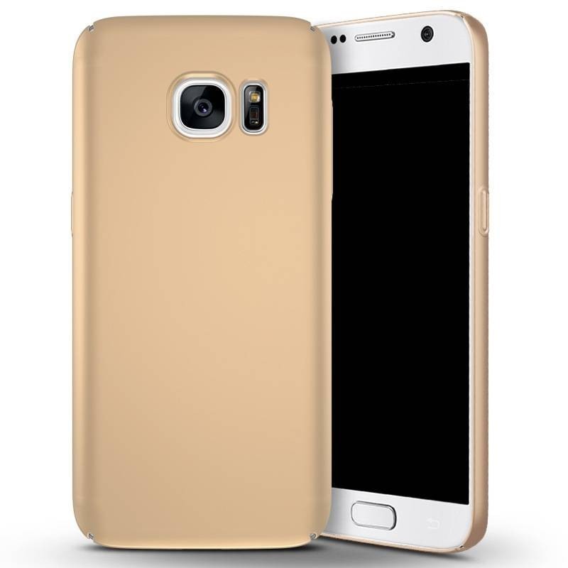 Samsung galaxy S7 - coque rigide mate golden anti choc