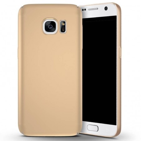 Samsung galaxy S7 - coque rigide mate golden anti choc