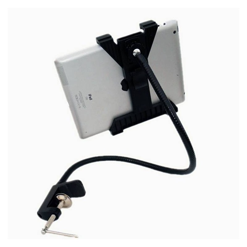 WEISHA Support de Tablette et Smartphone Pliable Support réglable en col-de-Cygne Stand avec Bras Extensible pour téléphone Phone Holder|Black