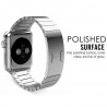 Apple watch 42mm - bracelet à maillons en acier inoxydable avec Fermoir déployante - Argent