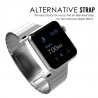 Apple watch 42mm - bracelet à maillons en acier inoxydable avec Fermoir déployante - Argent