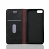 iPhone 7 plus -Etui portefeuille support simili cuir souple fermeture magnétique -Noir