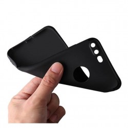 iPhone 7-coque souple mate ultra fine protection caméra-noir