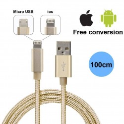 Chargeur Câble pour Micro USB et Lightning