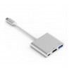 Chargeur Adaptateur Type C USB 3.1 Hub USB-C vers USB 3.0/HD