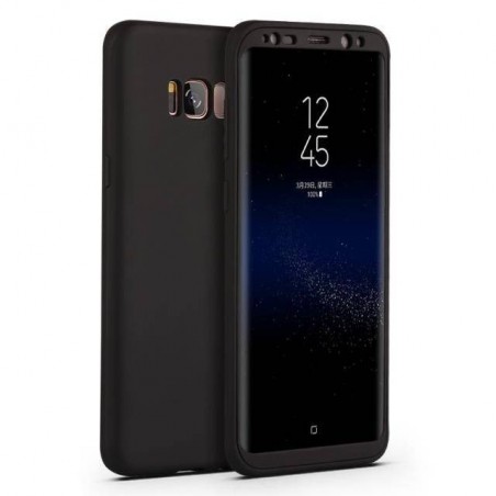 Galaxy S8/S8 plus - Kit 2 pièces Coque Integrale mate noire
