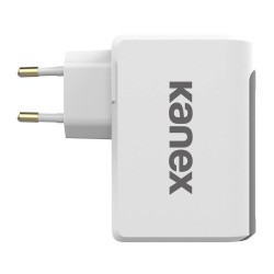 Kanex Chargeur mural USB à 4 ports avec 4.8A et 4x USB-A pour tous les iPhone, iPad, Smartphones et tablettes - Blanc