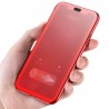 iPhone X - Coque FLIP CASE à Rabat couverture tactile avec verre trempé intégré - Rot
